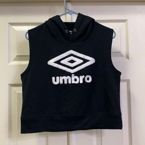 Women's Umbro Cropped Sleeveless Hooded Sweatshirt